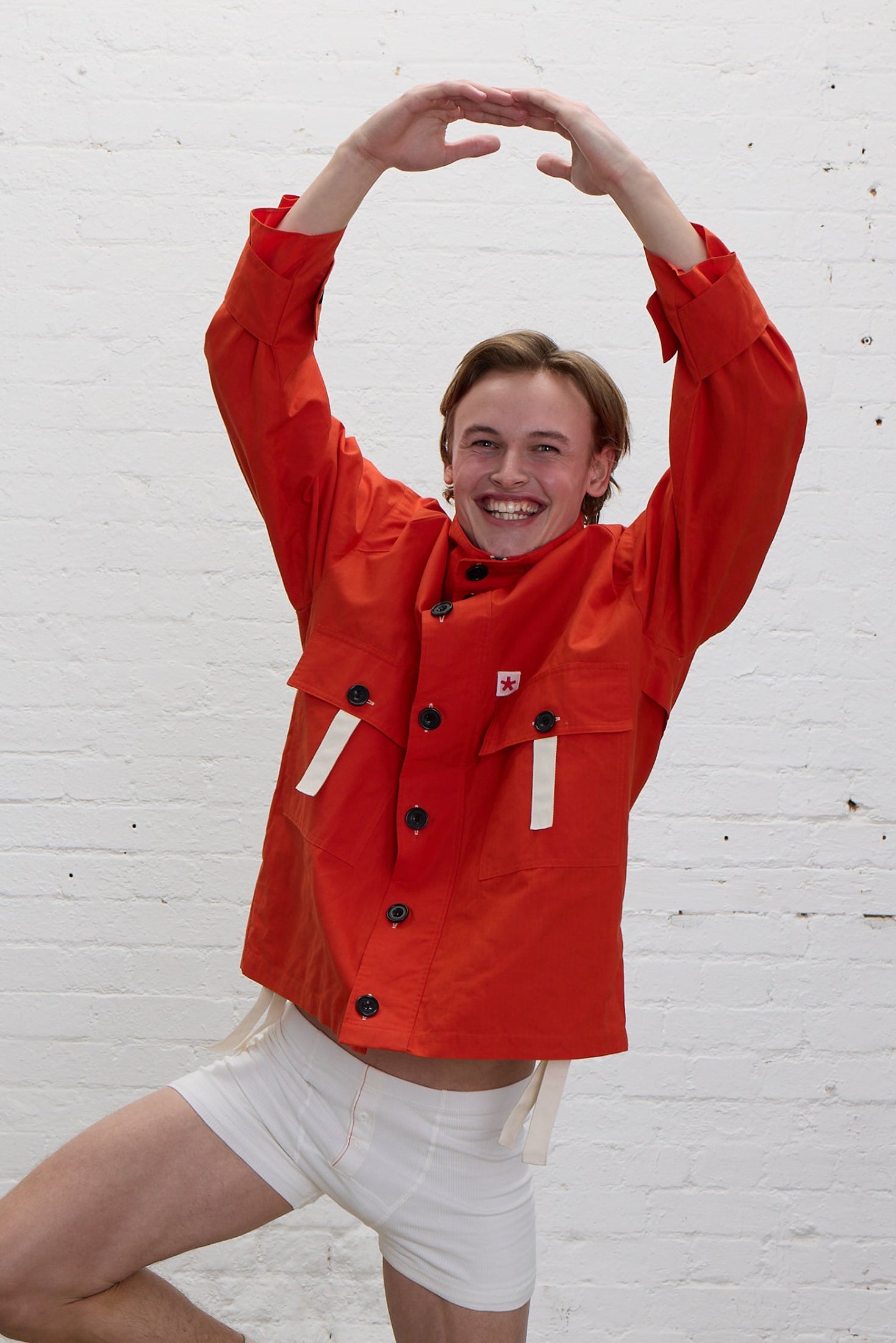 Asterisk Raincoat Red