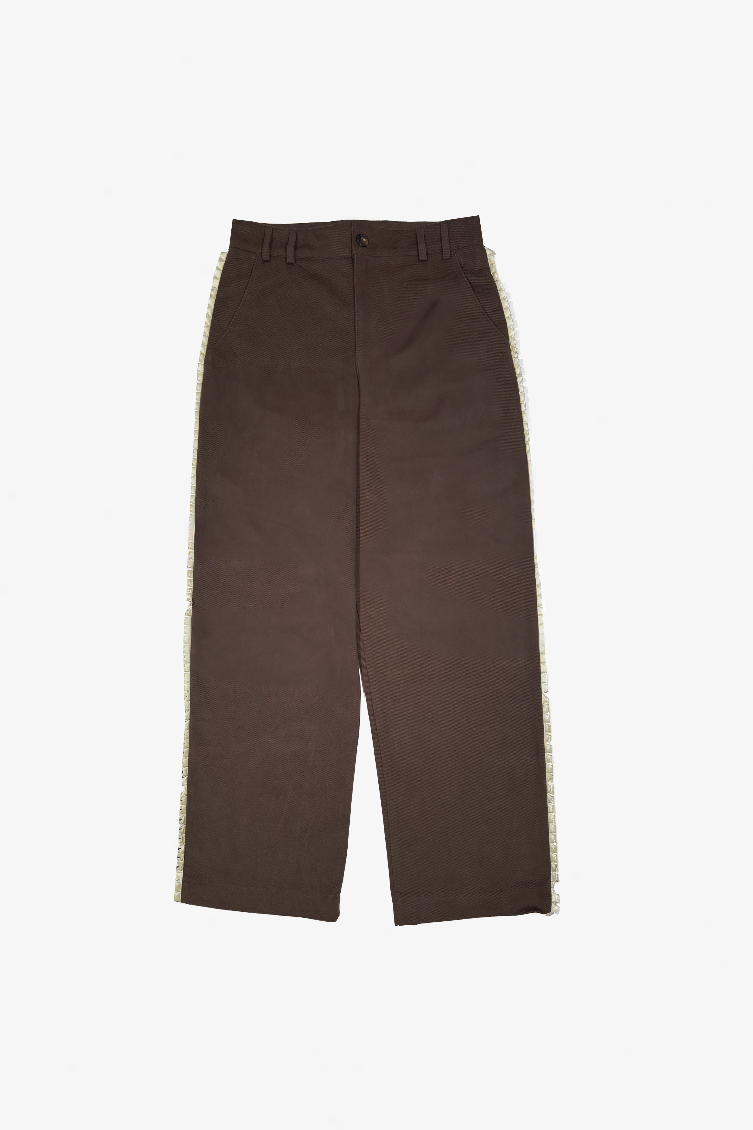 *NEW* Box Pleat Trim Trouser Brown