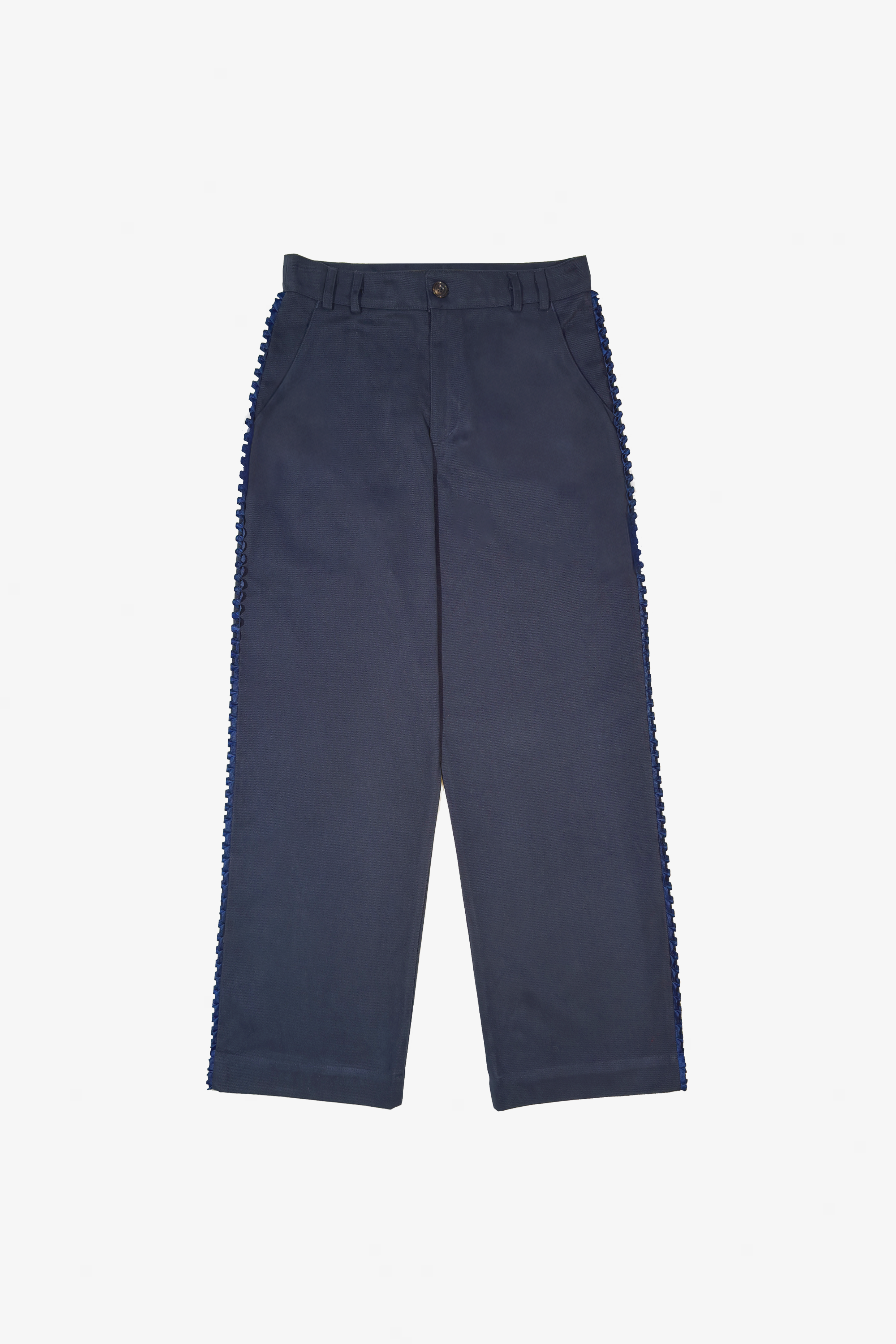 *NEW* Box Pleat Trim Trouser Navy