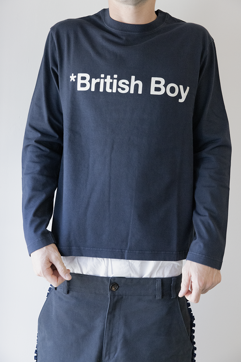 *British Boy Longsleeve Tee Navy