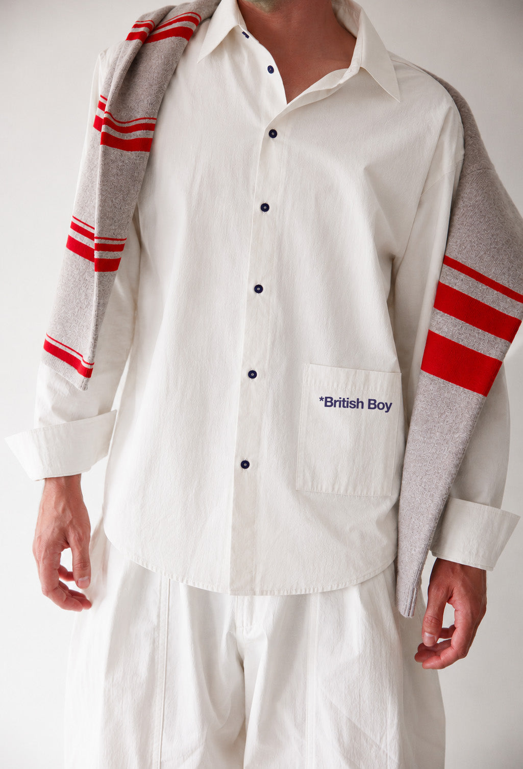 British Boy Shirt White