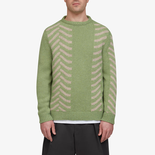 Tyre Track Knit Pullover Green