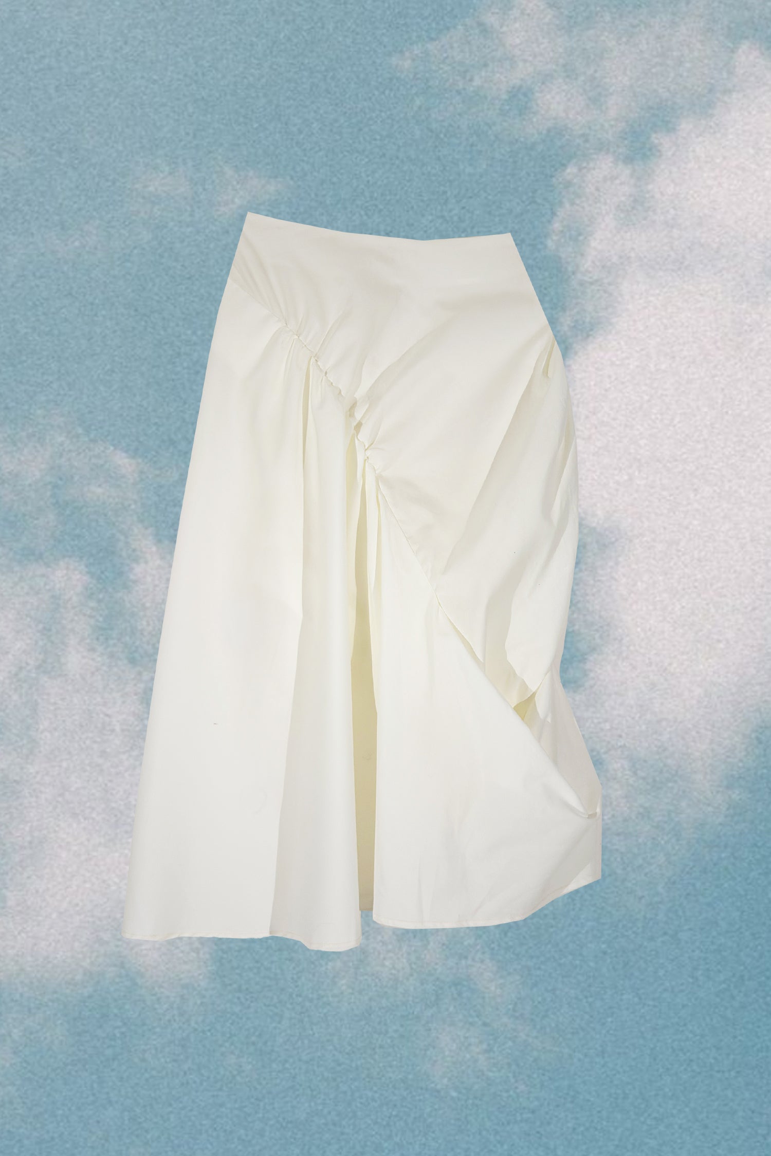 Gathered Ecru Skirt