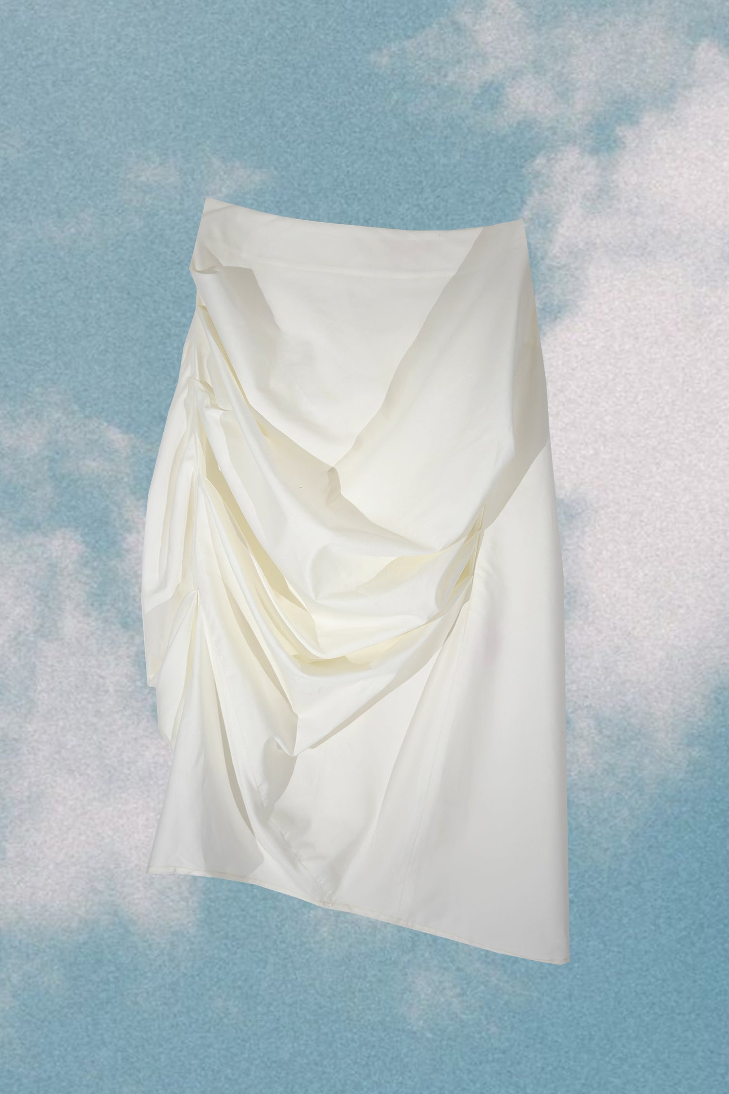 Gathered Ecru Skirt