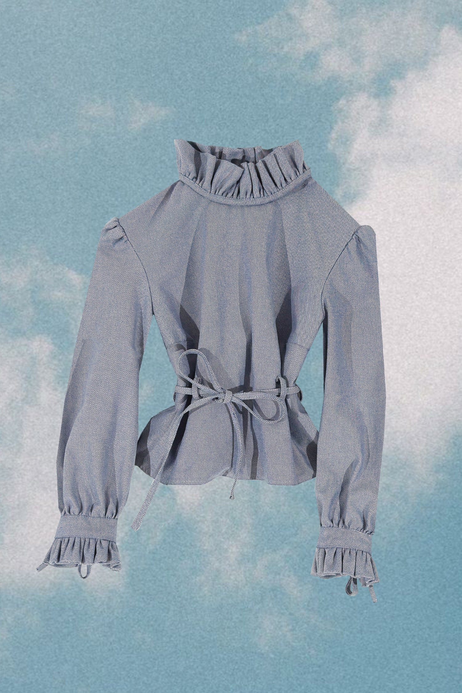 Ruff Shirt in Denim Blue