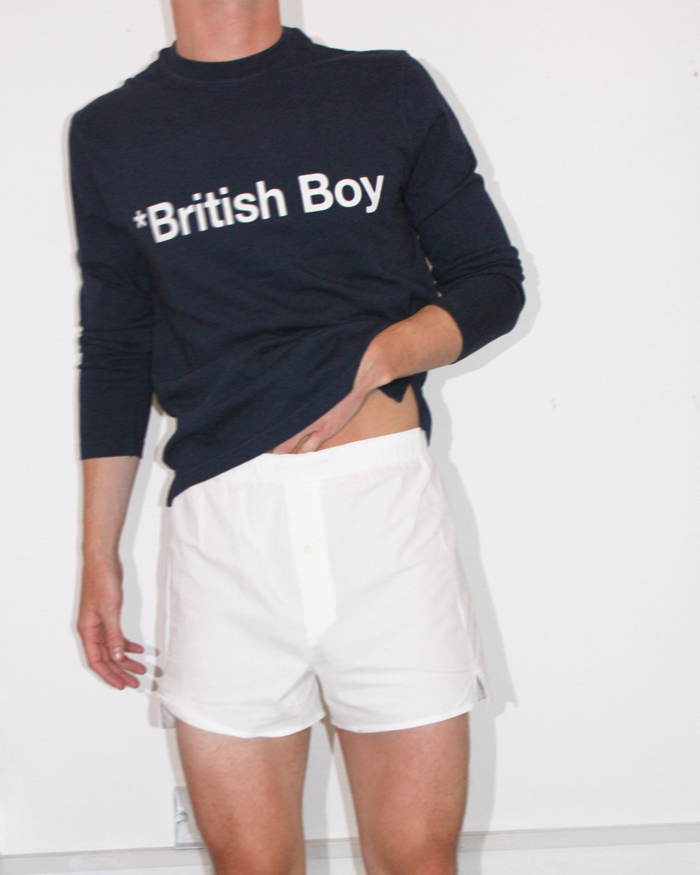 *British Boy Longsleeve Tee Navy