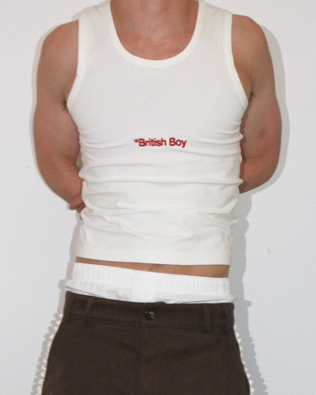 *British Boy Vest White